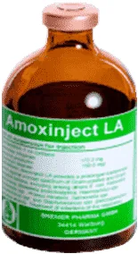 Amoxinject LA — صورة عبوة المنتج البيطري