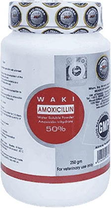 Waki Amoxicillin %50 — صورة عبوة المنتج البيطري