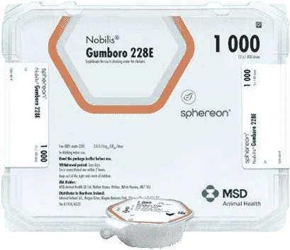 Nobilis Gumboro 228E — صورة عبوة المنتج البيطري