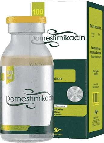 Domestimikacin — صورة عبوة المنتج البيطري
