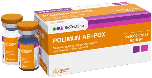 Polimun AE+Pox — صورة عبوة المنتج البيطري